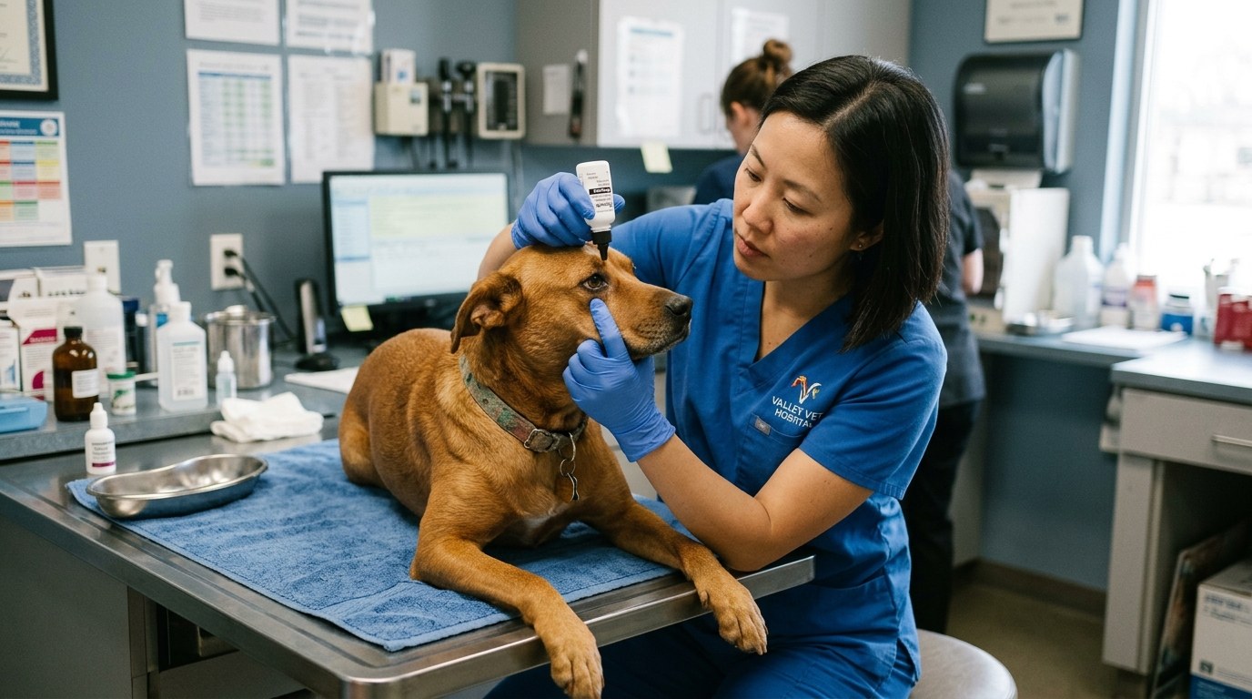 Veterinary administration of subconjunctival apomorphine for rapid controlled canine emesis