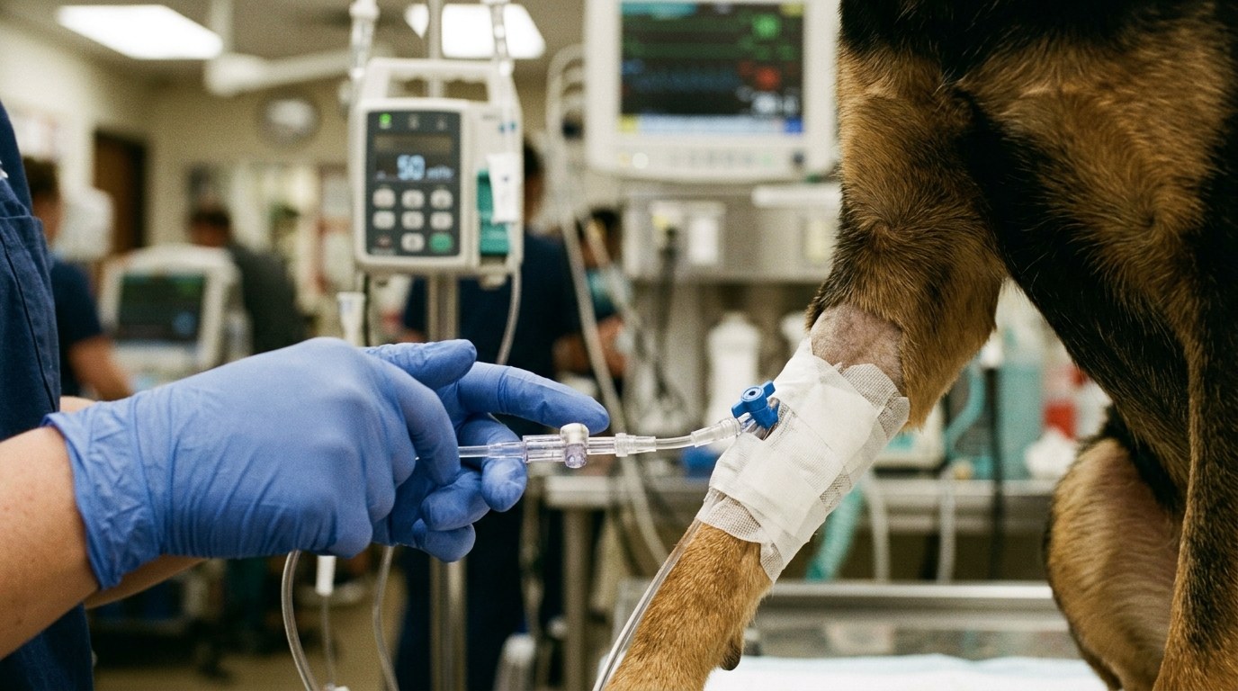 Clinical administration of intravenous dextrose infusion for canine xylitol toxicosis